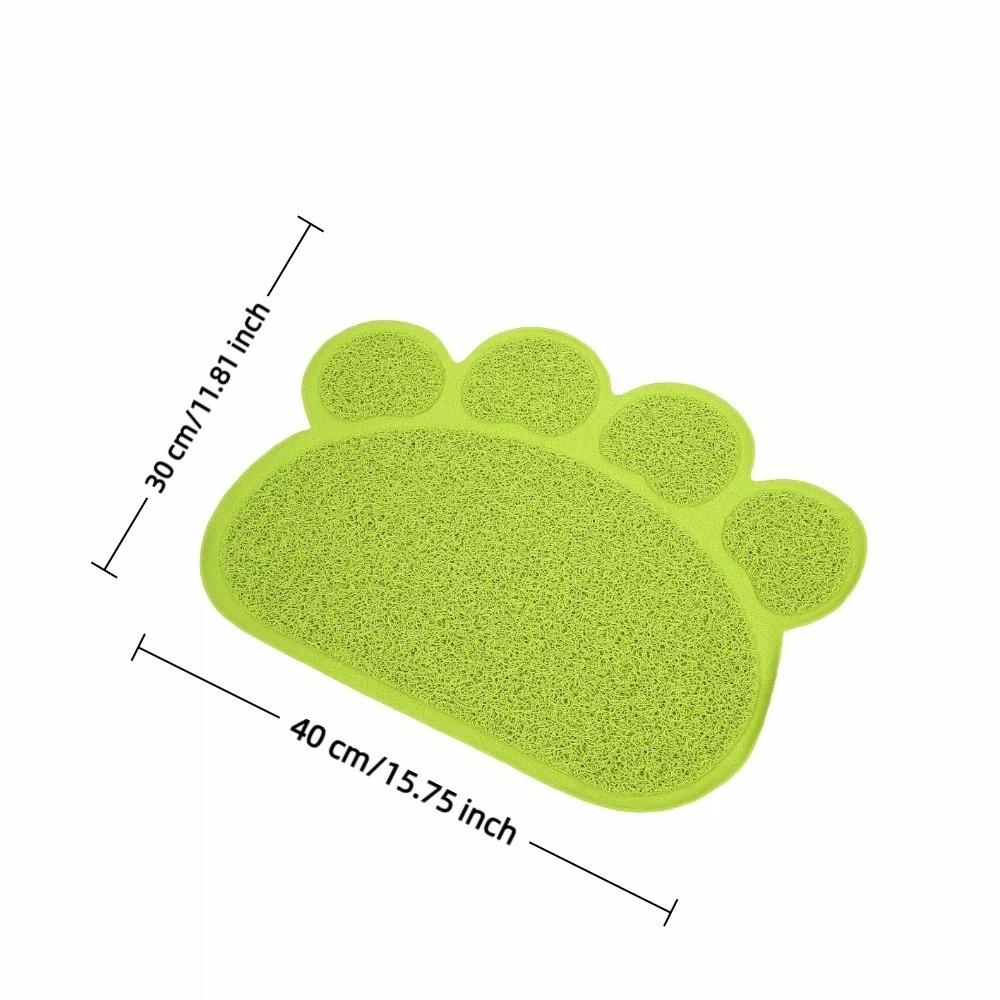 Non-Slip Cat Litter Pad PVC Pet Food Placemat Durable Litter Box Mat for Cats and Dogs