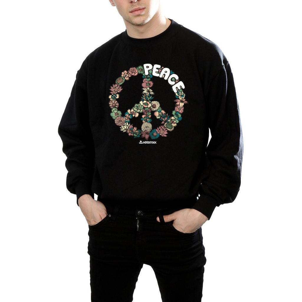 Woodstock Mens Floral Peace Sweatshirt