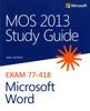 Книга MOS 2013 Study Guide for Microsoft Word