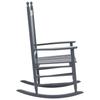 Rocking Chair with Curved Seat Surface Grey Poplar Hardwood