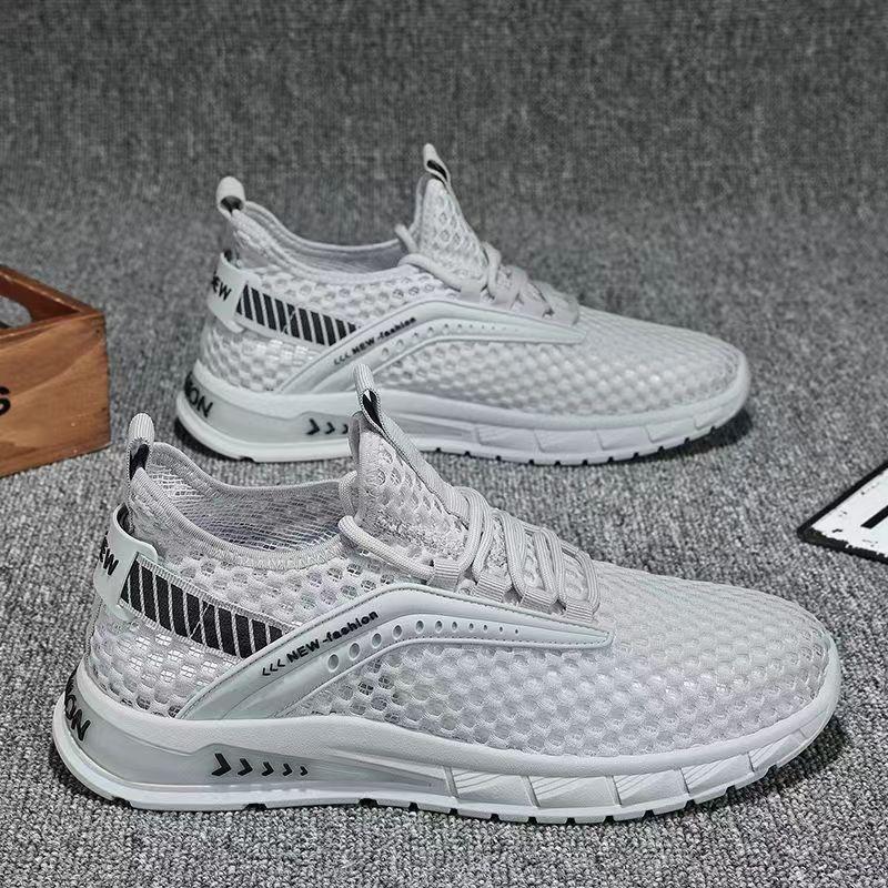 New Summer Hollow Mesh Sports Running Trendy Shoes Fashionable Casual Men's Shoes Trendy Paired with Men's Breathable Thin Men's Shoes