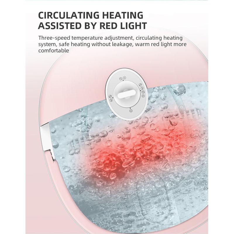 Multifunctional Foot Bath Bucket with Constant Temperature Heating Automatic Massage Foot Bath with Bubble Roller Guasha