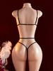 Эротическое белье Сексуальная одежда Бэбидол Без ластовицы Открытая промежность Костюм Порно-белье Прозрачный Без спинки Боди без ластовицы
