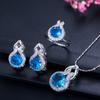 Jewelry Necklace Set, Simple Zircon Three-Piece Set.