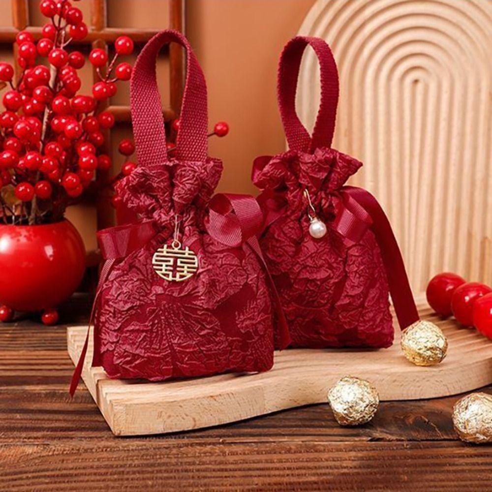 Тканевая свадебная сумка для конфет, дизайнерская сумка на шнуровке, подарочная упаковка для помолвки, сумка для помолвки/свадьбы
