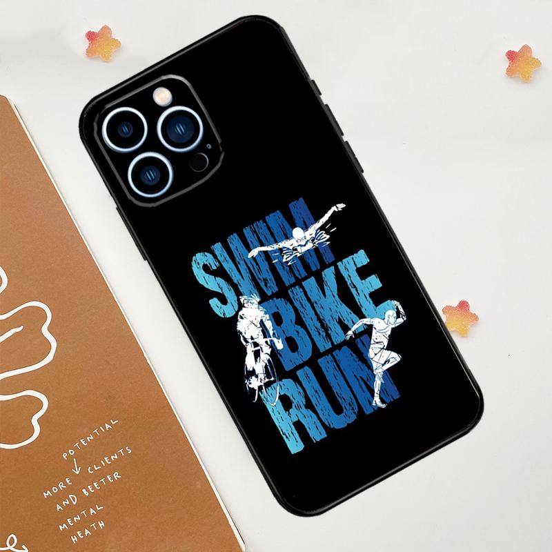 Чехол для телефона Triathlon Tri Life Swim Bike Run для iPhone 17 Pro Max 14 11 15 16 Pro Max 13 12 mini 16 Plus 16e 17 Air Funda