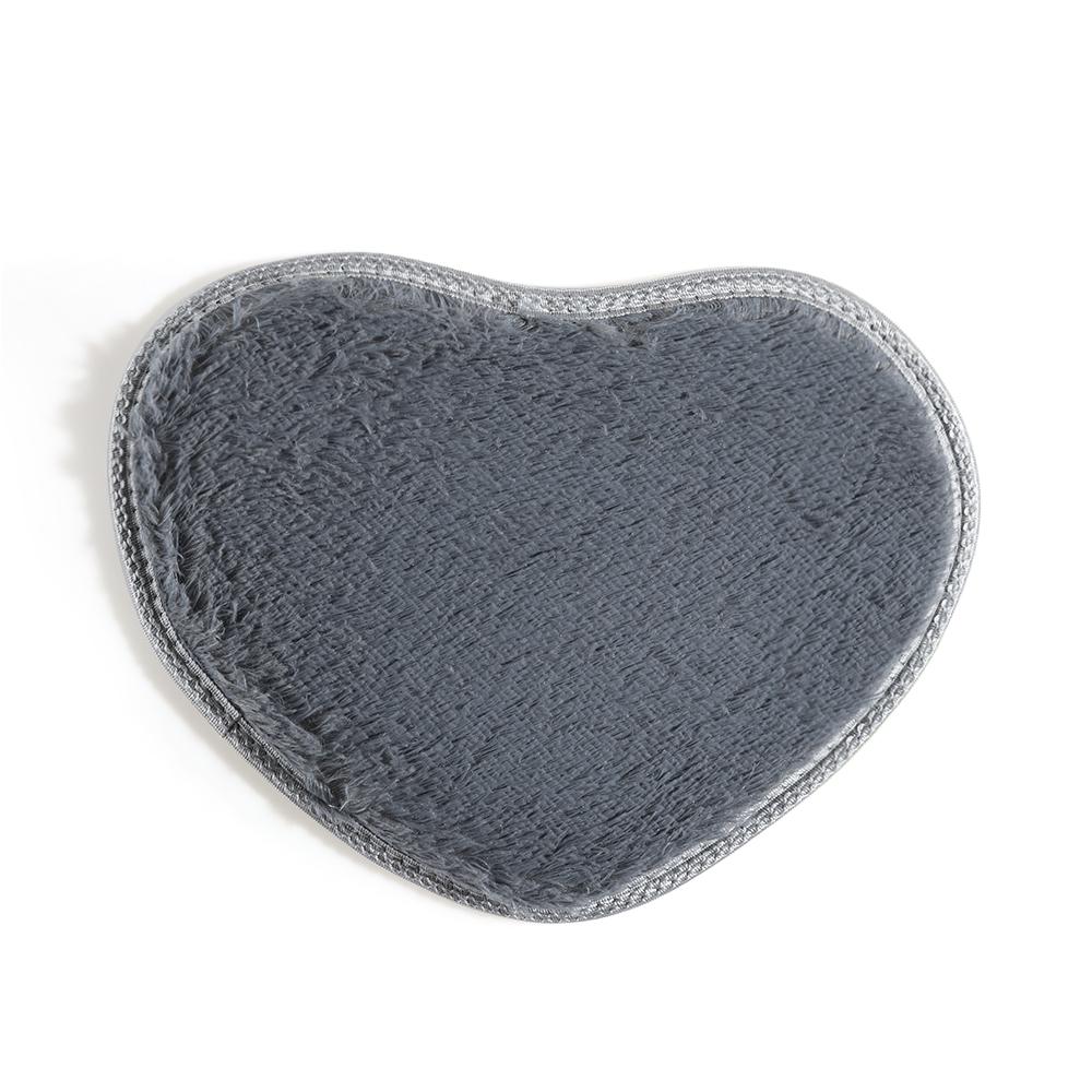 40x30cm Shower Floor Nonslip Soft Flannel Carpet Heart Mat Bath Rug Memory Foam