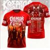 2026 Новая футболка Kreator Band с 3D-печатью Мужская Женская Модная Хип-Хоп Уличная Короткий Рукав Топы Футболки Детская Одежда Мужская Camisetas Hombre
