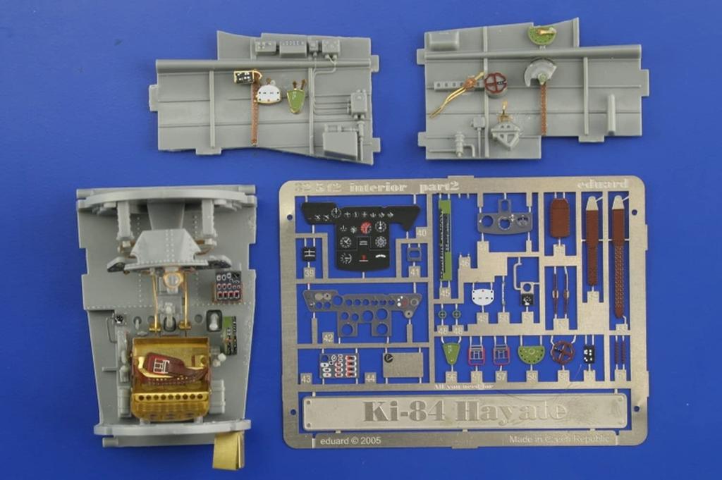 Eduard 1/32 scale Nakajima Ki-84 Hayate interior photo-etched parts (for Hasegawa) plastic model kit EDU32542