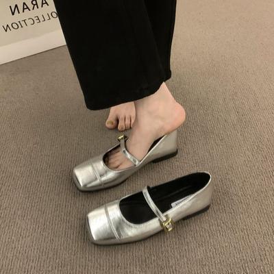 Французский ретро легкий рот квадратная голова с Мэри Джейн маленькие кожаные туфли женская обувь мода повседневная плоская обувь для поездок на работу