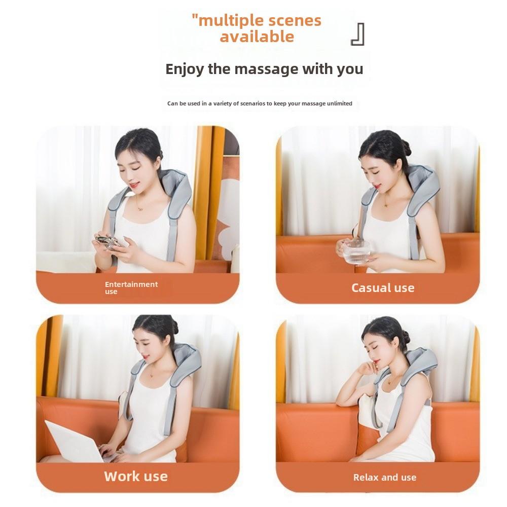 Trapezius Shoulder and Neck Kneading Massager Neck Hot Compress Massage Shawl