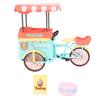 1:10 Children Market Stall Toy Fast Food Tricycle Playset Children Play House Toy for Children