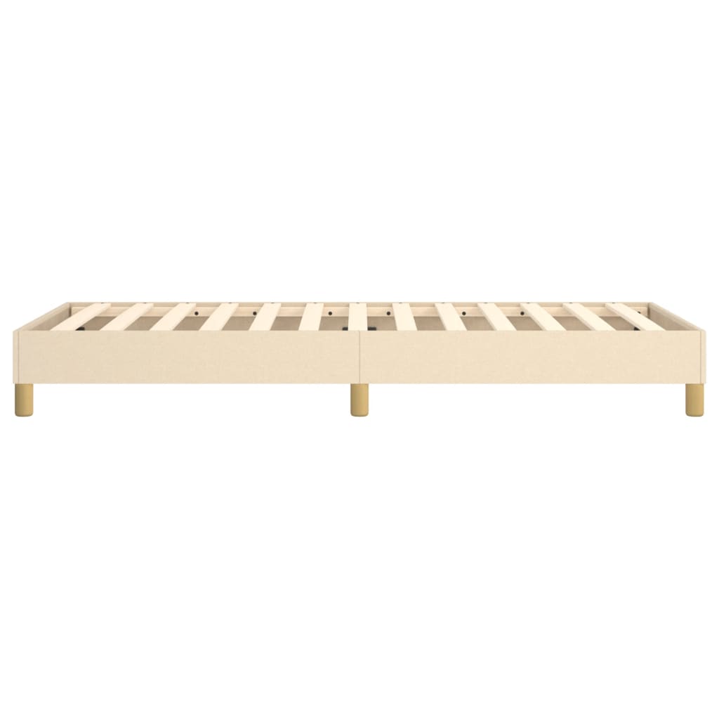 Box Spring Bed Frame Cream 80x200 cm Fabric