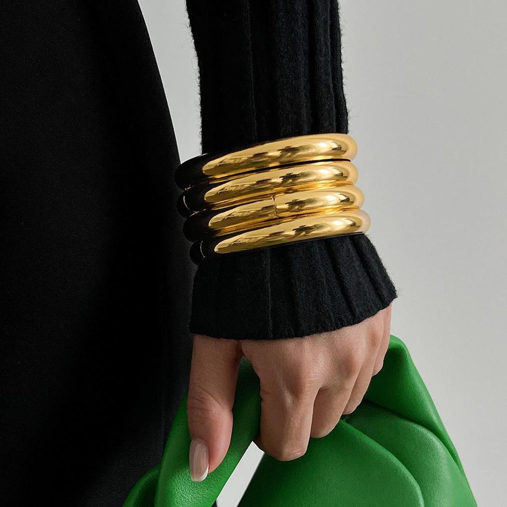 Элегантный геометрический браслет Twist Metal Set