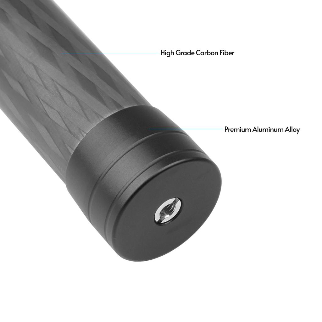 Универсальная штанга-удлинитель из углеродного волокна 35 см 13,8 дюйма с монтажным интерфейсом 1/4 дюйма 3/8 дюйма для стабилизатора камеры