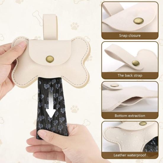 1 Set Pet Poop Bag Dispenser Convenient Dog Poop Pickup Bag Organizer Compact Pet Waste Bag Holder for Outdoor