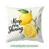 Pcs Lemon Fruit Inspirational Text Design Singlesided Printed Cushion Coversuitable For Living Roombedroomcar Decoration