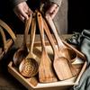 5-High-grade Wooden Kitchen Utensils Set - Handle, Natural Wooden Spoon, Cooking Shovel, Soup Spoon, Non-stick Pan Special Shovel
