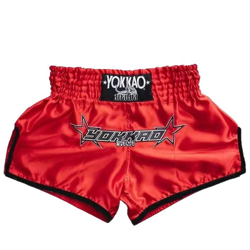 Mens Muay Thai Shorts Quick Dry Fighting Trunks Kids Adult Martial Arts Training Running Beach