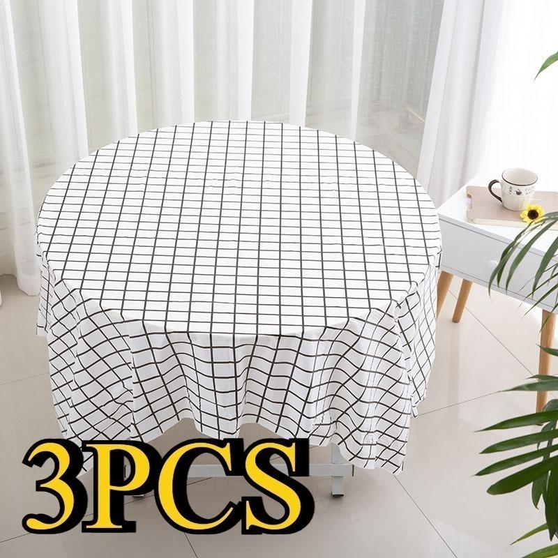 1/3PCS Disposable Checkered Tablecloth Plastic Tablecloth Birthday Party Wedding Picnics Christmas Home Decoration Easy To Clean