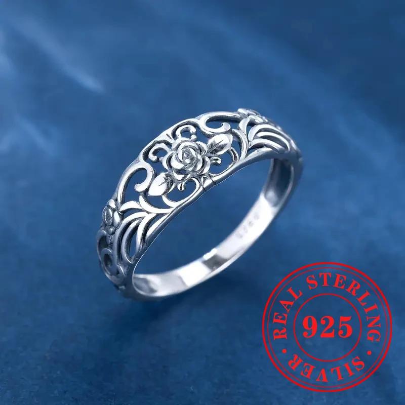 CAOSHI Aesthetic Daisy Flower Design Ring for Women 925 Sterling Silver Elegant Luxury Jewelry High-end Eternity Wedding Jewelry