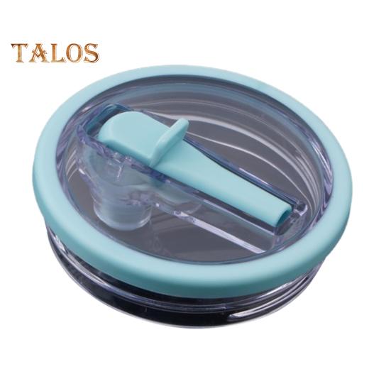 40oz Tumbler Flip Straw Lid Replacement Leak-Proof Splash Resistant Cover for Cup BPA-Free Reusable Glass Lid with Folding Straw