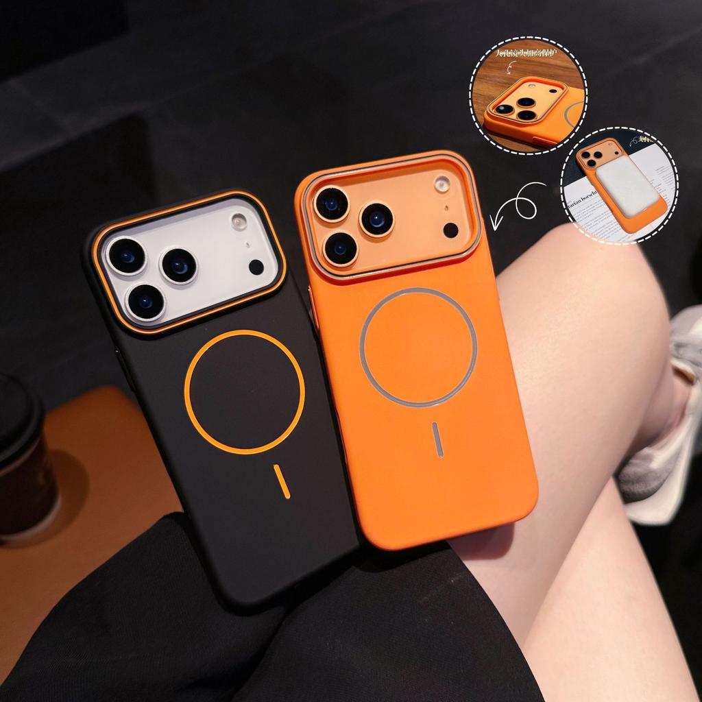 New Contrasting Color Magnetic Phone Case for IPhone 17 Skin-Friendly and Ultra-Thin for IPhone16promax Cooling Protective Case