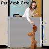 Reinforced Retractable Pet Gate Anti-Escape No-Drill Pet Door Sturdy Dog Safety Fence  Indoor