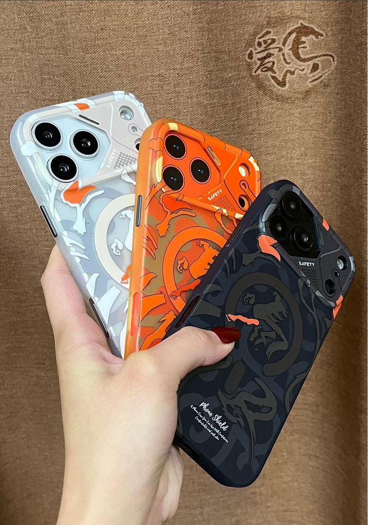 Модный Матовый Противоударный Чехол с Граффити для iPhone 17 Pro Max
