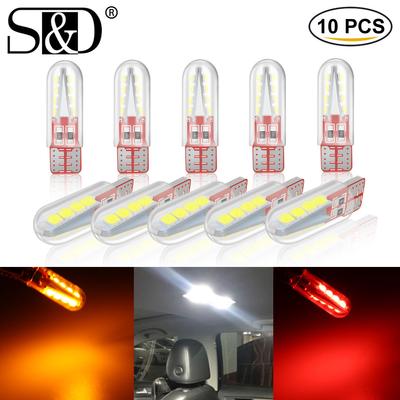 10шт T10 W5W Светодиодная лампа 194 168 8SMD 3030 Чипы Автомобильная светодиодная лампа Canbus WY5W Светодиодная клиновидная боковая лампа Лампа 12 В Парковочная лампа Внутренний купольный светильник Белый Красный Желтый
