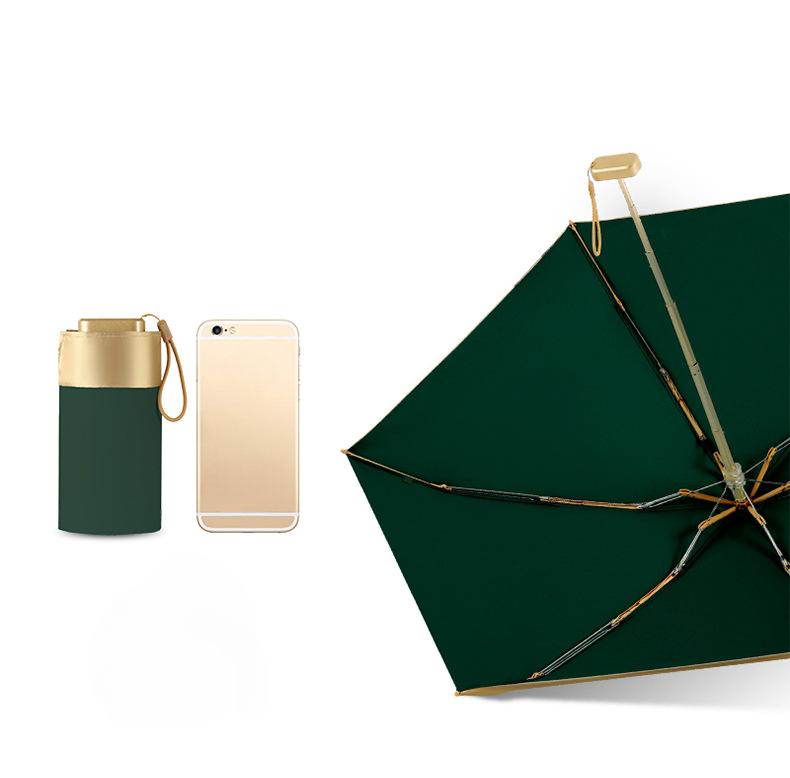 New 14cm Ultra-light Compact Mini Folding Vinyl Umbrella Sunscreen Umbrella Sun Clear Rain Pocket Capsule Umbrella