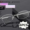 Очки для чтения с защитой от царапин, ретро квадратные очки для пресбиопии со стеклянными линзами, металлические очки для дальнозоркости, мужские очки +1.0+4