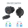 Автомобильное зарядное устройство USB 12 В/24 В, порты PD3.0 и QC3.0 Type-C, водонепроницаемое, со светодиодным сенсорным переключателем, 115 Вт, автомобильный мото-адаптер для быстрой зарядки