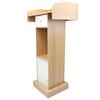 Pulpit Podium Stand MDF Modern Floor Standing Reception Desk Classroom Lectern with Storage Shelf