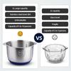 5L Capacity Meat Grinder 5 Speeds Stainless Steel Electric Meat Chopper 500W High Power Multifunctional Household Food Processor for Kitchen