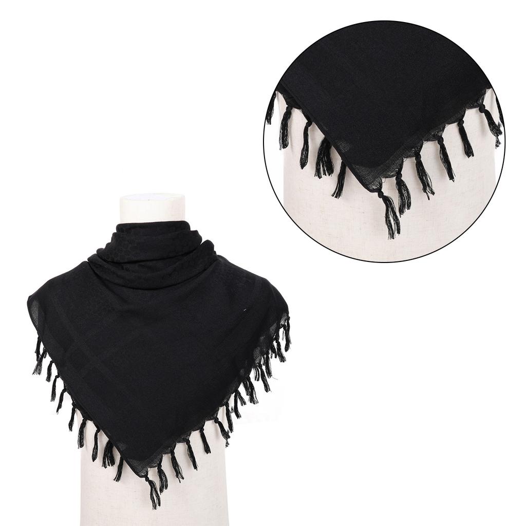 Arab Scarf Jacquard Pattern Adult Tactically Shemagh Scarf Middle Eastern Style Keffiyeh Anti Uv Dustproof Arab Scarf