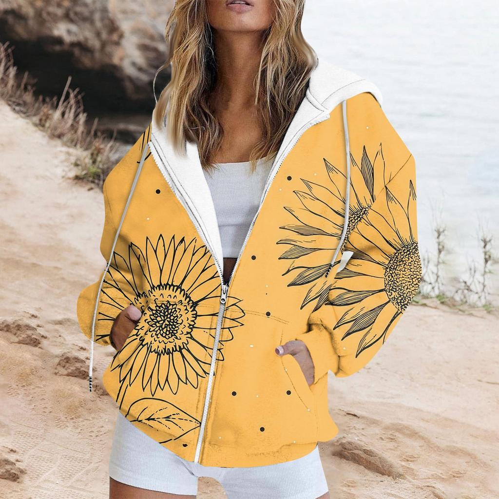 Толстовка на молнии, женские толстовки с длинными рукавами, осенние наряды, большие толстовки с капюшоном, повседневные модные куртки