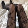 Women Sexy Black White Lolita Hollowed Lace Mesh Stockings Bottomed Pantyhose Japanese Goth Floral Rattan Hot Classic Tights