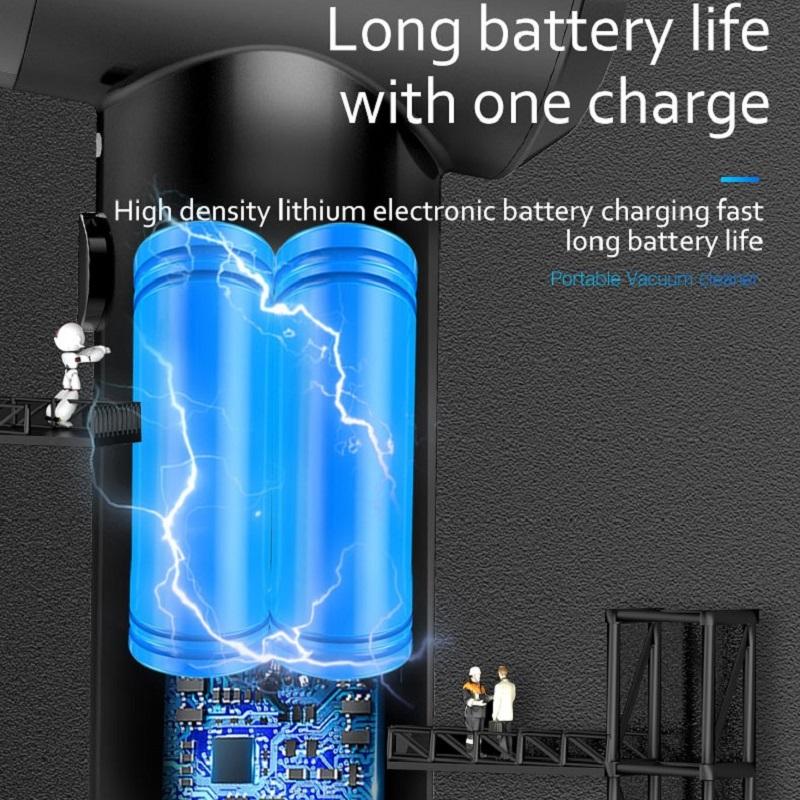 Новый мощный автомобильный пылесос 6000pa, пылесос для влажной/сухой уборки, домашний портативный беспроводной автомобильный пылесос с защитой от клещей
