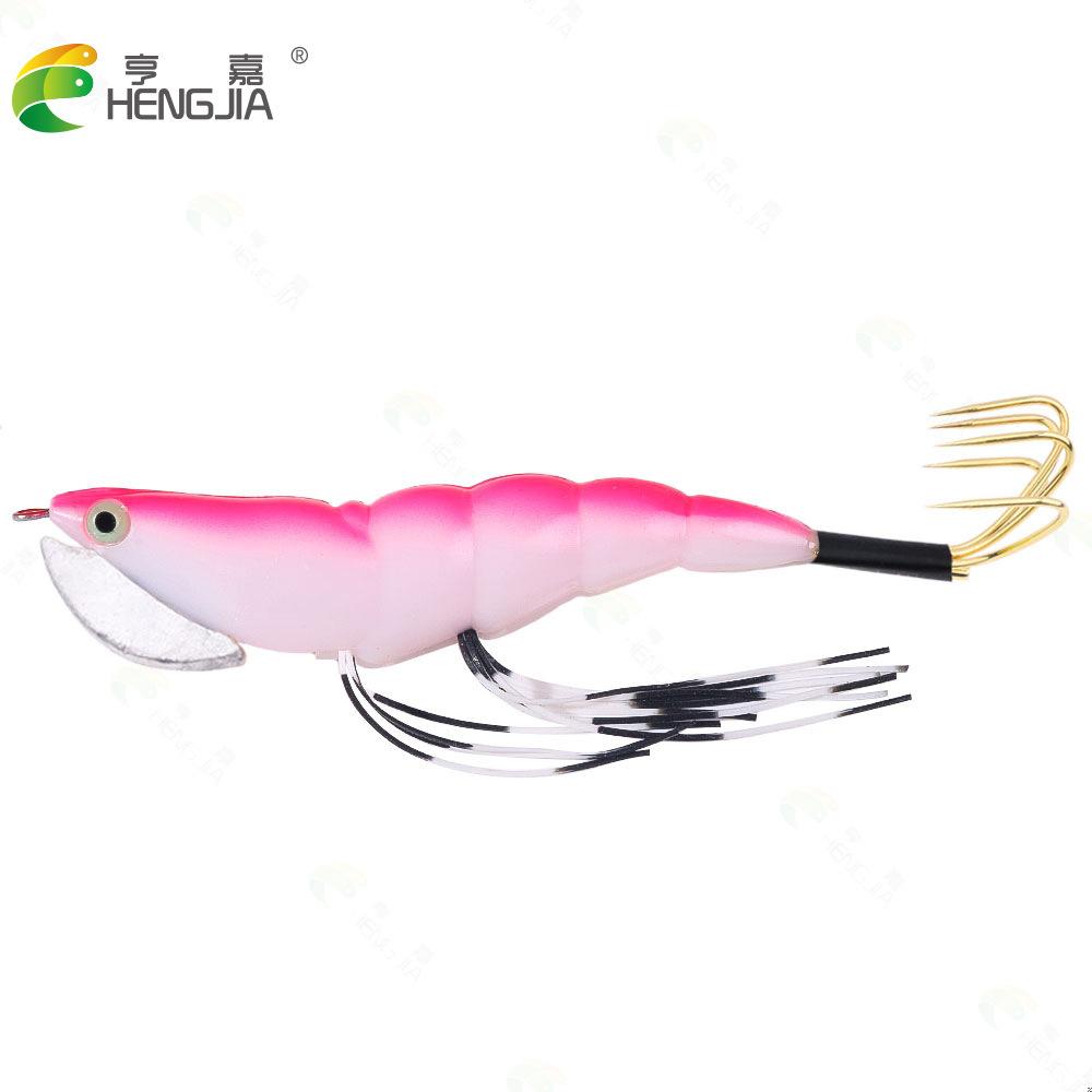 Wooden shrimp lure12CM10Colorful simulated shrimp lure, suitable for both freshwater and saltwater, for bass and catfish, boxed