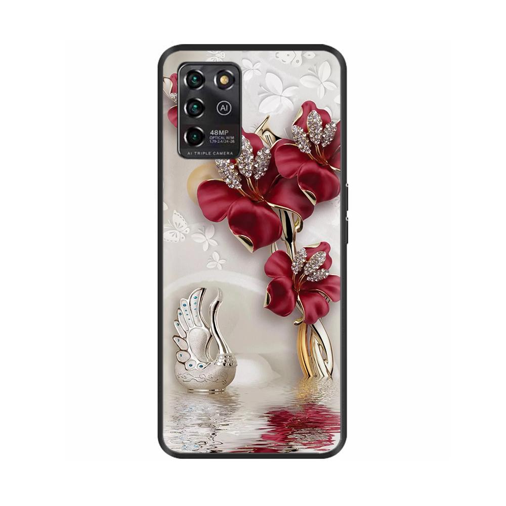 Чехол для ZTE Blade V30 Vita Милый с принтом Мягкий черный силиконовый чехол для ZTE Blade V30 Vita Чехол V30vita Fundas Ударопрочные чехлы
