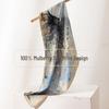 Ballet Girl Print Mulberry Silk Scarf – Elegant Autumn Square Neck Scarf for Women