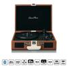 Classic Phono TT-120BNWH - Platine Vinyle Avec Bluetooth®, Haut-parleurs Intégrés Et Batterie Rechargeable Intégrée - Marron/Blanc