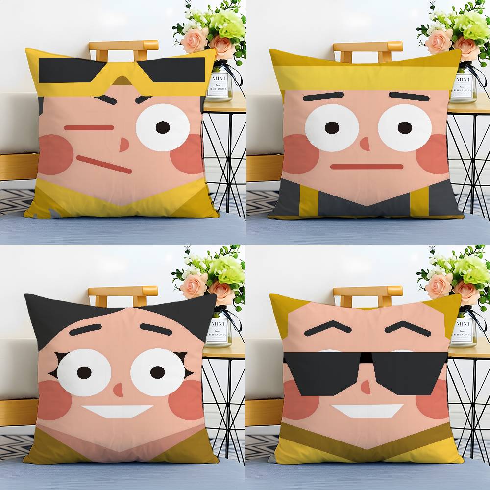Милый Смешной Абстрактный Персонаж Аватар Наволочка с Принтом Наволочка Гостиная Диван Подушка Чехол Декор Комнаты Спальни