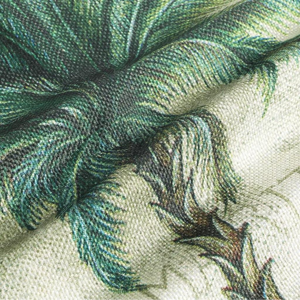 Home Eucalyptus Leaves Throw Pillow Covers, 18 X 18 Inch Seasonal Spring Summer Motto Green Cushion Case For Sofa Couch Set Of 4