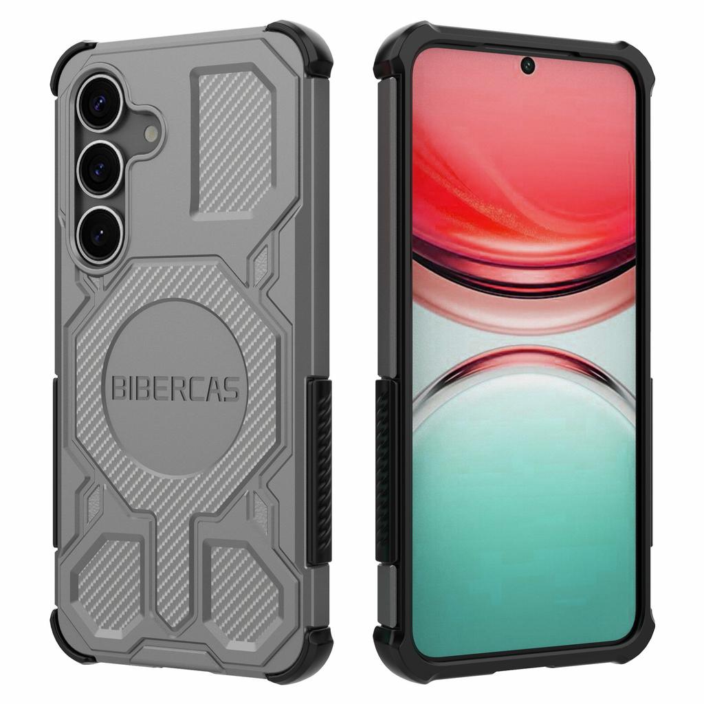 BIBERCAS J-16 Series For Samsung Galaxy S25+ Case Compatible with MagSafe Anti Drop TPU+PC Phone Cover