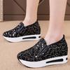 Fashion 2025 Elegant Bling Mesh Sports Shoes Women Fashion Plus Size Platform Sneakers Woman Slip On Soft Insole Vulcanize Shoes Female