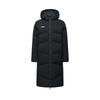 Sports Lifestyle Series Solid Color Zipper Hooded Comfortable Breathable Thick Warm Long Cotton Coat Unisex Coats Black AFMU037-1