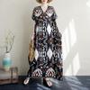 2025 Summer Plus Size Dress Basic Women Casual Loose Vintage New Long Oversized Bohemian Dress Maxi
