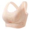 Women Bra Shockproof Hollow Out Back Elastic Push-up Anti-snagging Cross Strap Closure Soft Breathable Padded Wireless Lady Sport Bra